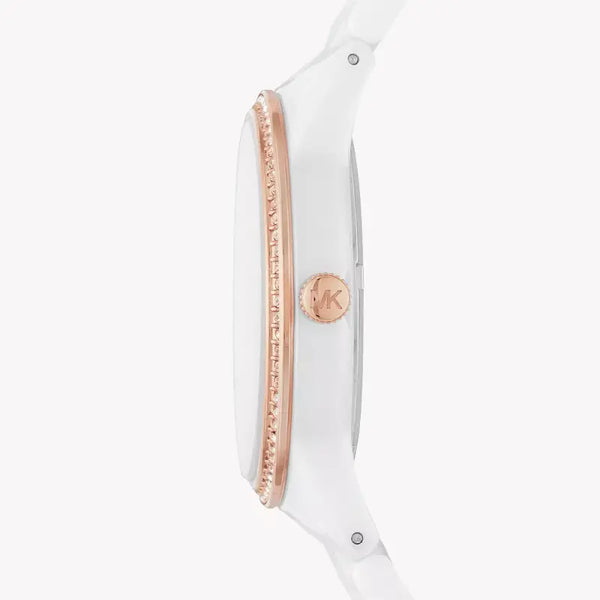 Michael Kors Women's White Ceramic Watch, White Dial | Mk6837 by i-watch