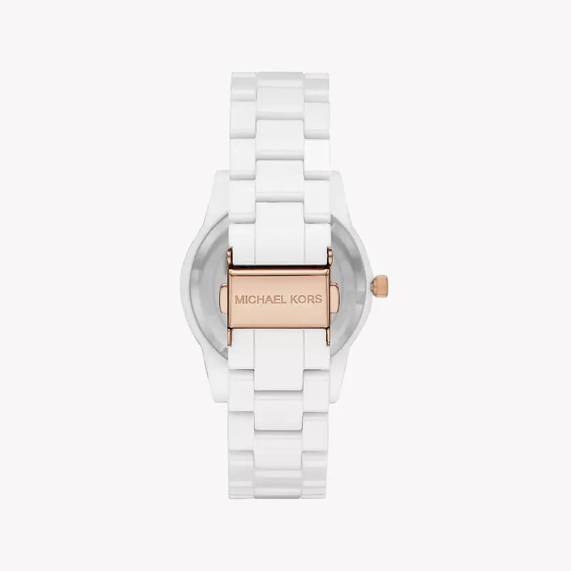 Michael Kors Women's White Ceramic Watch, White Dial | Mk6837