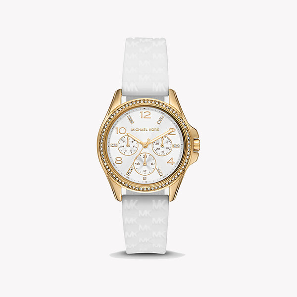 Michael Kors Women's Gold/White Silicone | Mk7372 by i-watch