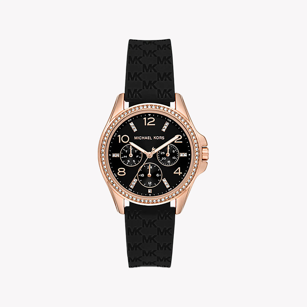 Michael Kors Women's Rose Gold & Black Watch | Mk7373 by i-watch