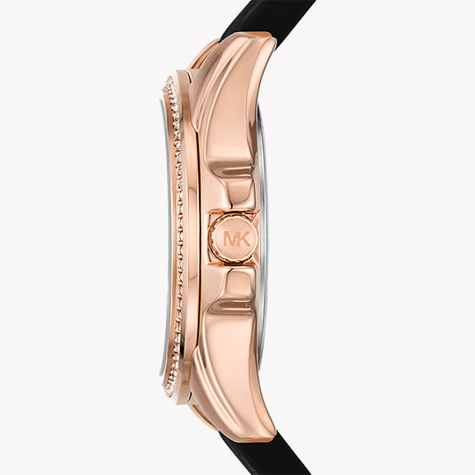 Michael Kors Women's Rose Gold & Black Watch | Mk7373