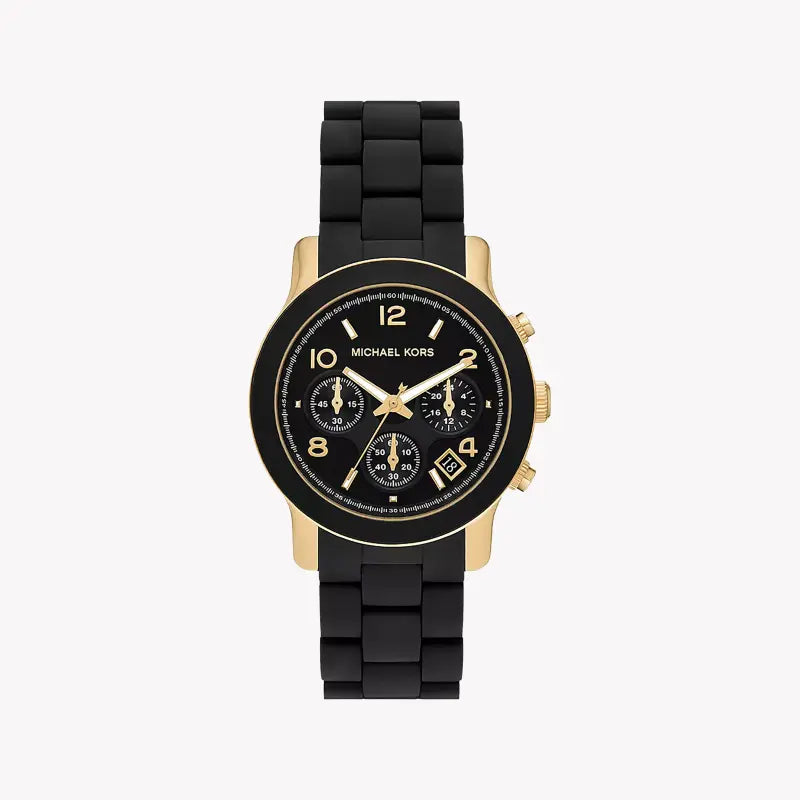 Michael Kors Women's Gold Stainless Steel, Black Dial | Mk7385