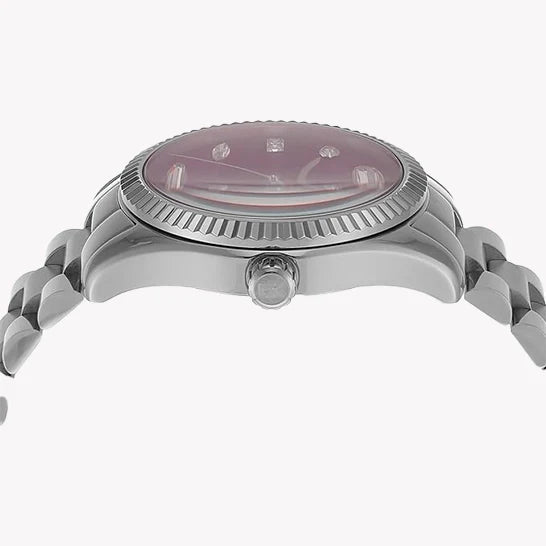 MICHAEL KORS Women's Stainless Steel Pink Dial Watch | MK7443 by i-watch