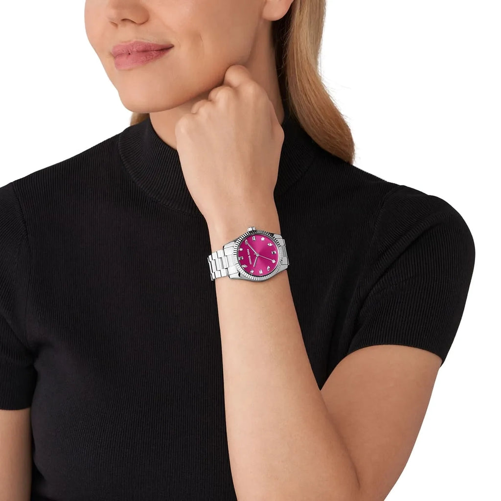 MICHAEL KORS Women's Stainless Steel Pink Dial Watch | MK7443