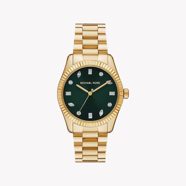 Michael Kors Women's Gold/Dark Green Stainless Steel Watch | Mk7449 by i-watch