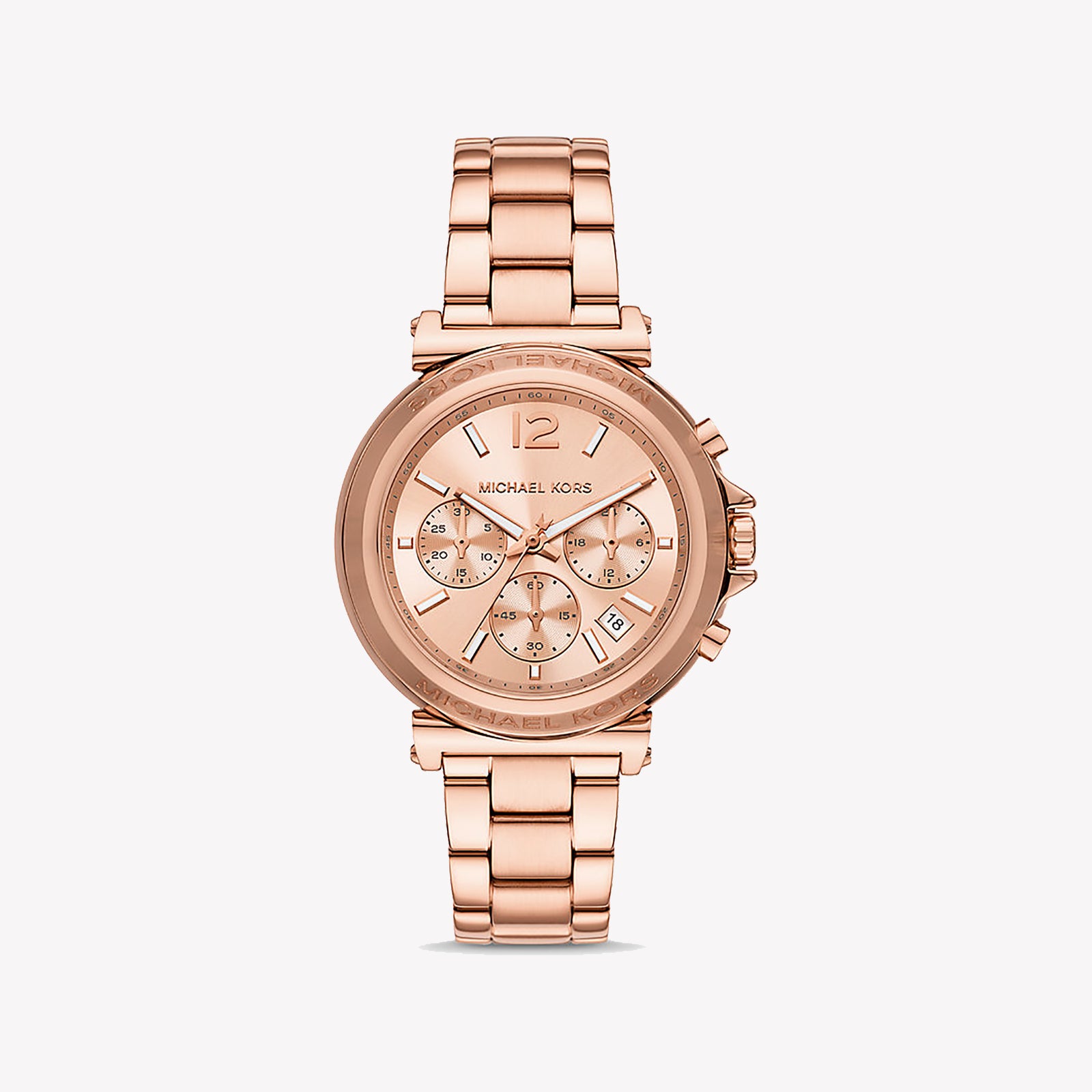 Michael Kors Maren Chronograph Rose Gold Dial Rose Gold Stainless Steel Women's Watch MK7494