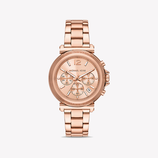 Michael Kors Maren Chronograph Rose Gold Dial Rose Gold Stainless Steel Women's Watch MK7494