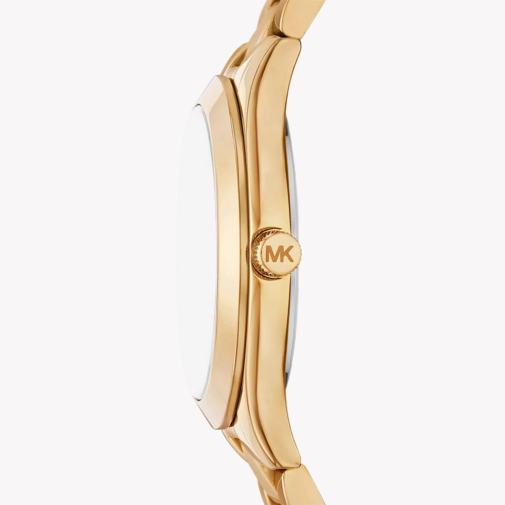 Michael Kors Slim Runway Quartz Gold Dial Ladies Watch MK7561SET