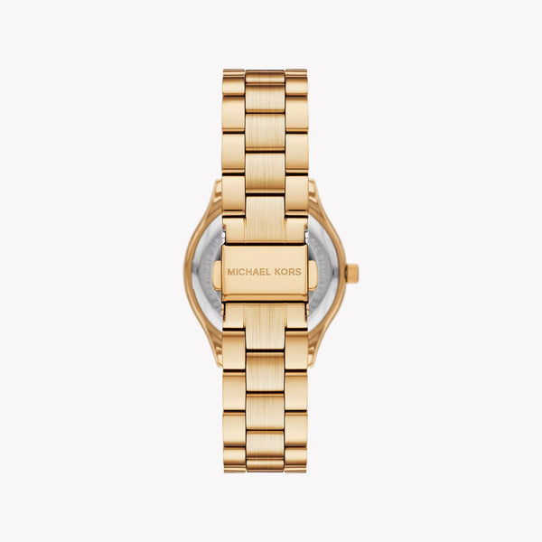 Michael Kors Slim Runway Quartz Gold Dial Ladies Watch MK7561SET
