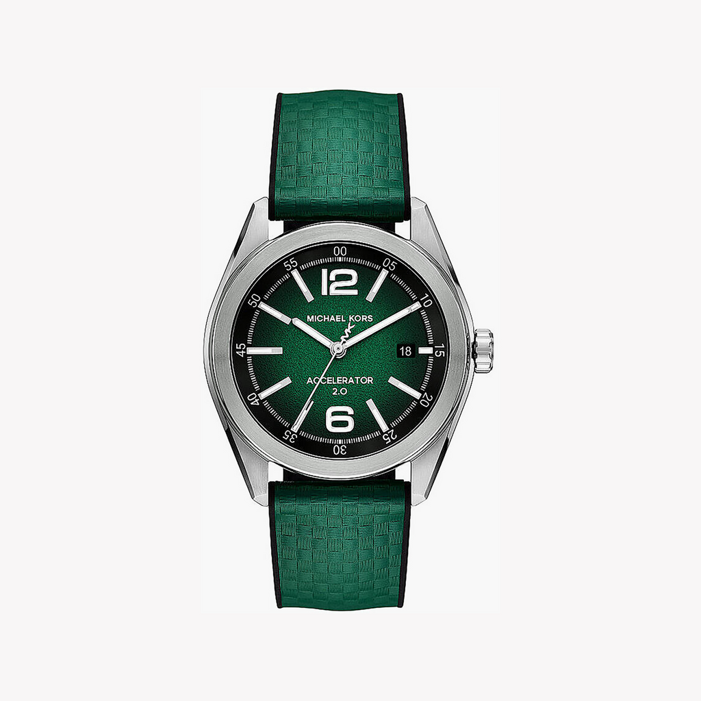 MICHAEL KORS MK9173 - BOLD TIMEPIECE WITH GREEN LEATHER BAND-i-Watch
