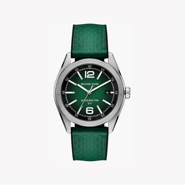 Michael Kors Men's Silver Watch, Dark Green Dial | Mk9173 by i-watch