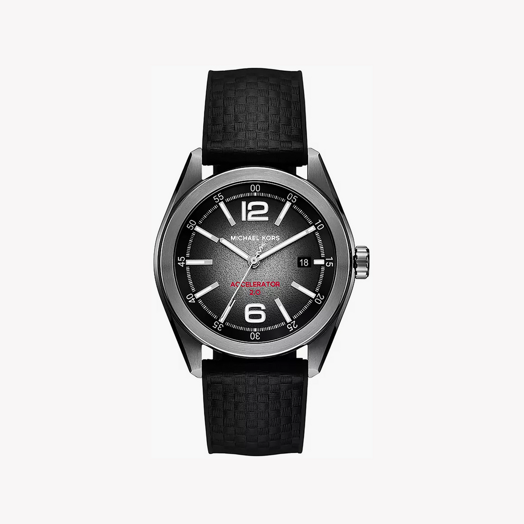 MICHAEL KORS MK9175 - BOLD BLACK DIAL & SILVER STAINLESS STEEL-i-Watch