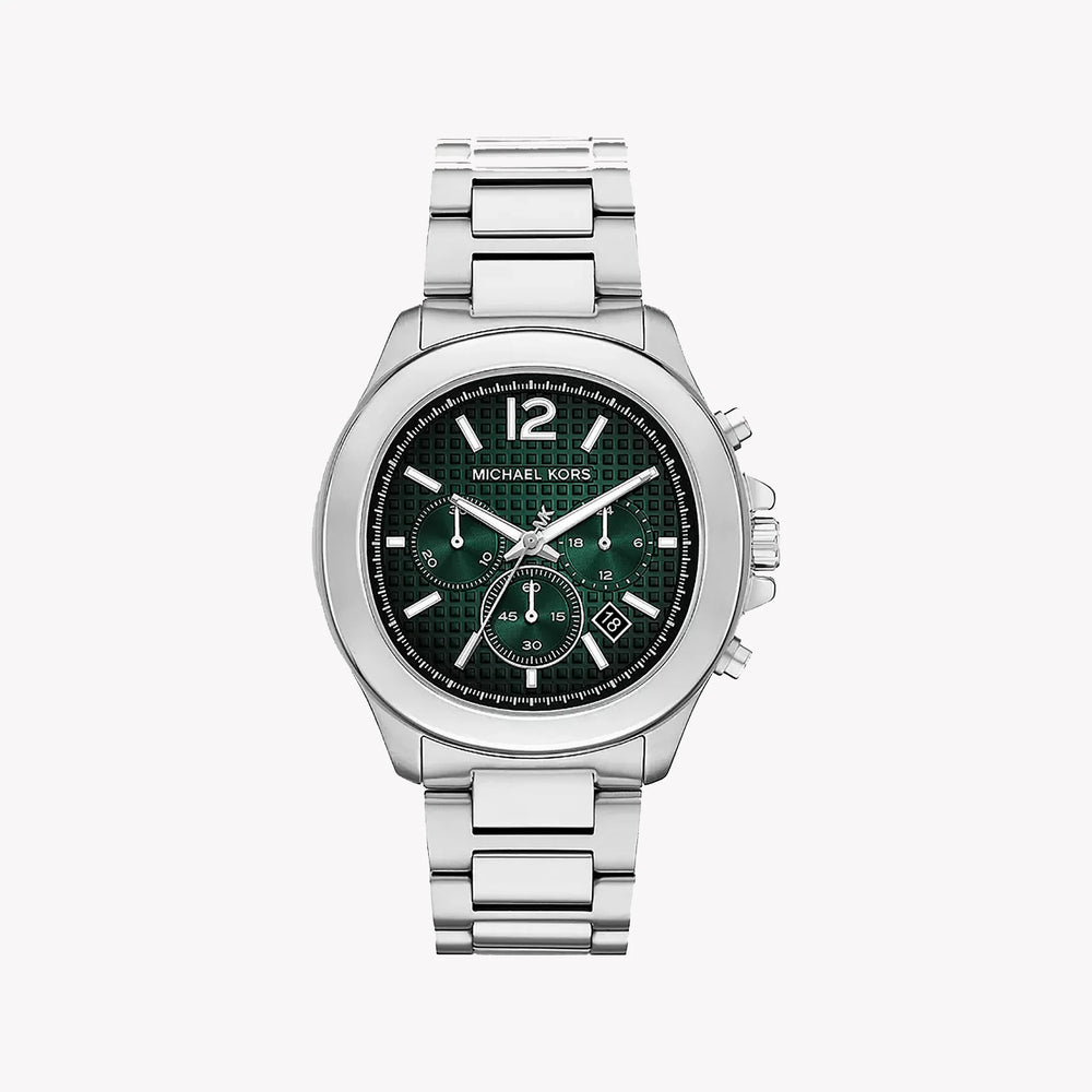 Michael Kors Men's Silver Stainless Steel, Black & Green Dial | Mk9191 by i-watch