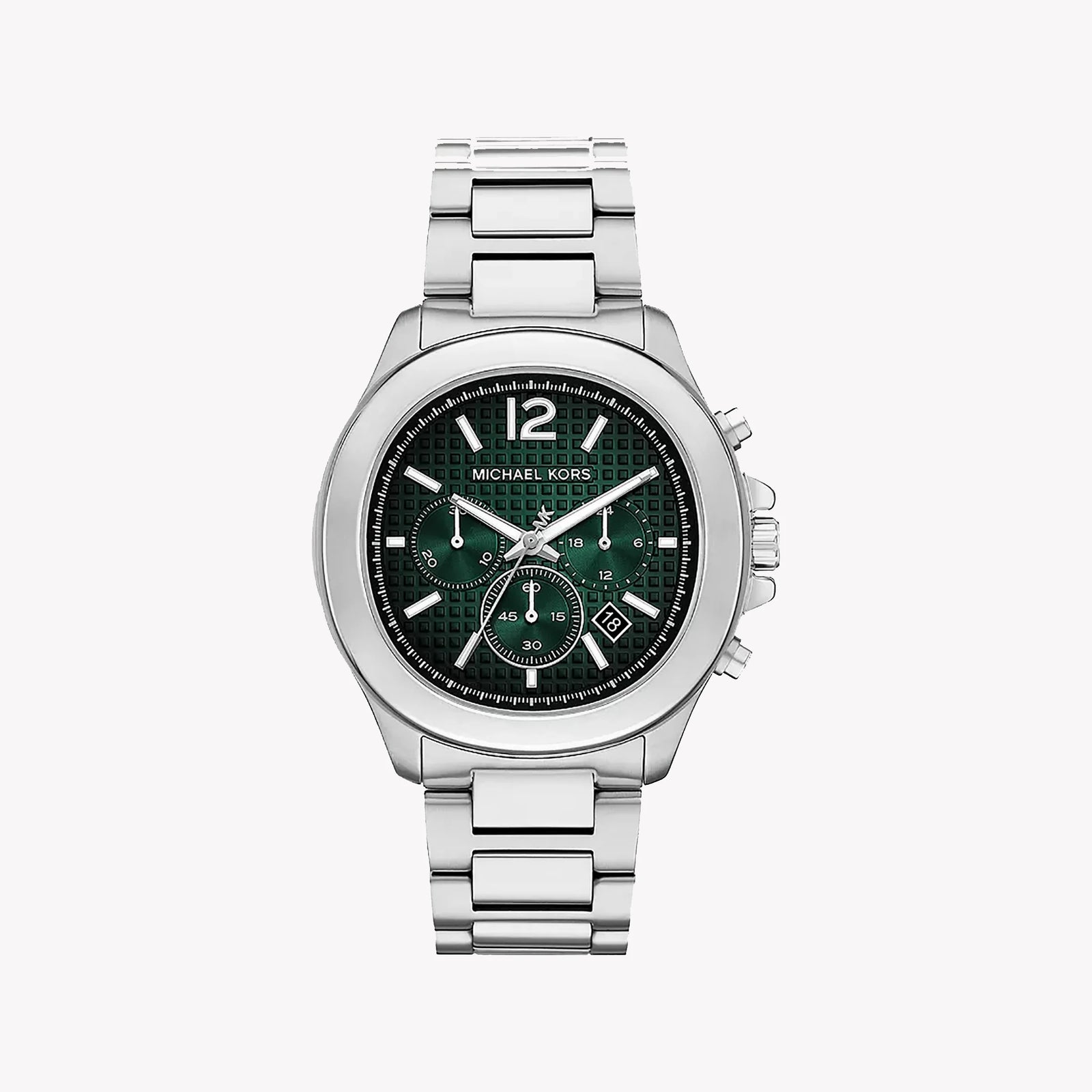 Michael Kors Men's Silver Stainless Steel, Black & Green Dial | Mk9191 by i-watch