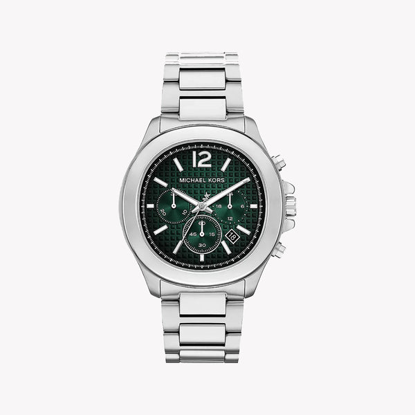Michael Kors Men's Silver Stainless Steel, Black & Green Dial | Mk9191 by i-watch