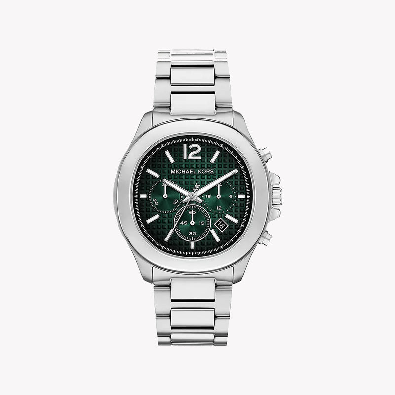 Michael Kors Men's Silver Stainless Steel, Black & Green Dial | Mk9191 by i-watch