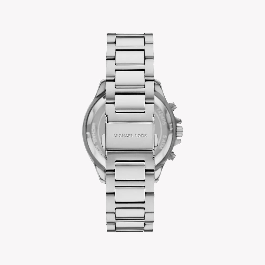 Michael Kors Men's Silver Stainless Steel, Black & Green Dial | Mk9191