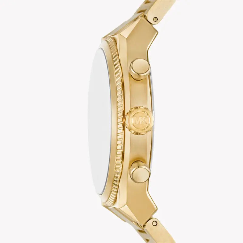 Michael Kors Men's Gold Watch, Black Dial | Mk9195