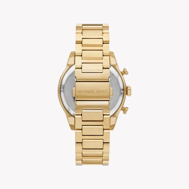 Michael Kors Men's Gold Watch, Black Dial | Mk9195