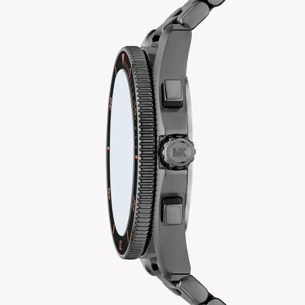 Michael Kors Men's Silver Stainless Steel Watch, Black Dial | Mk9204 by i-watch