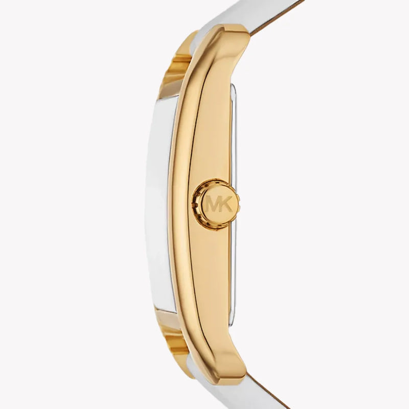 Michael Kors Women's Gold/White Leather Watch | MKO1059 by i-watch