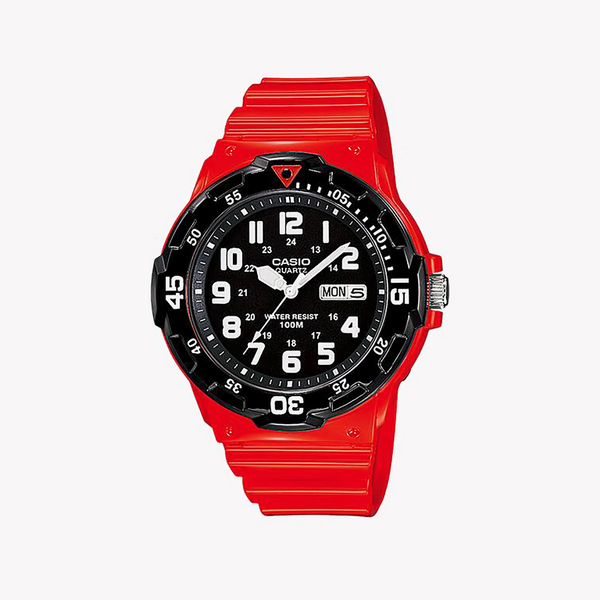 Casio Men's Red Resin Watch, Black Dial | Mrw-200hc-4bvdf by i-watch