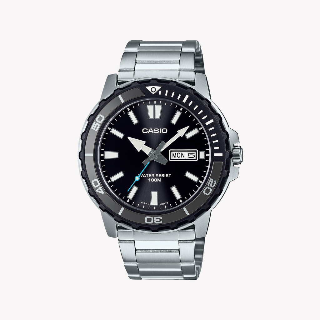 CASIO Men's Stainless Steel Silver Watch | MTD-125D-1A3VDF