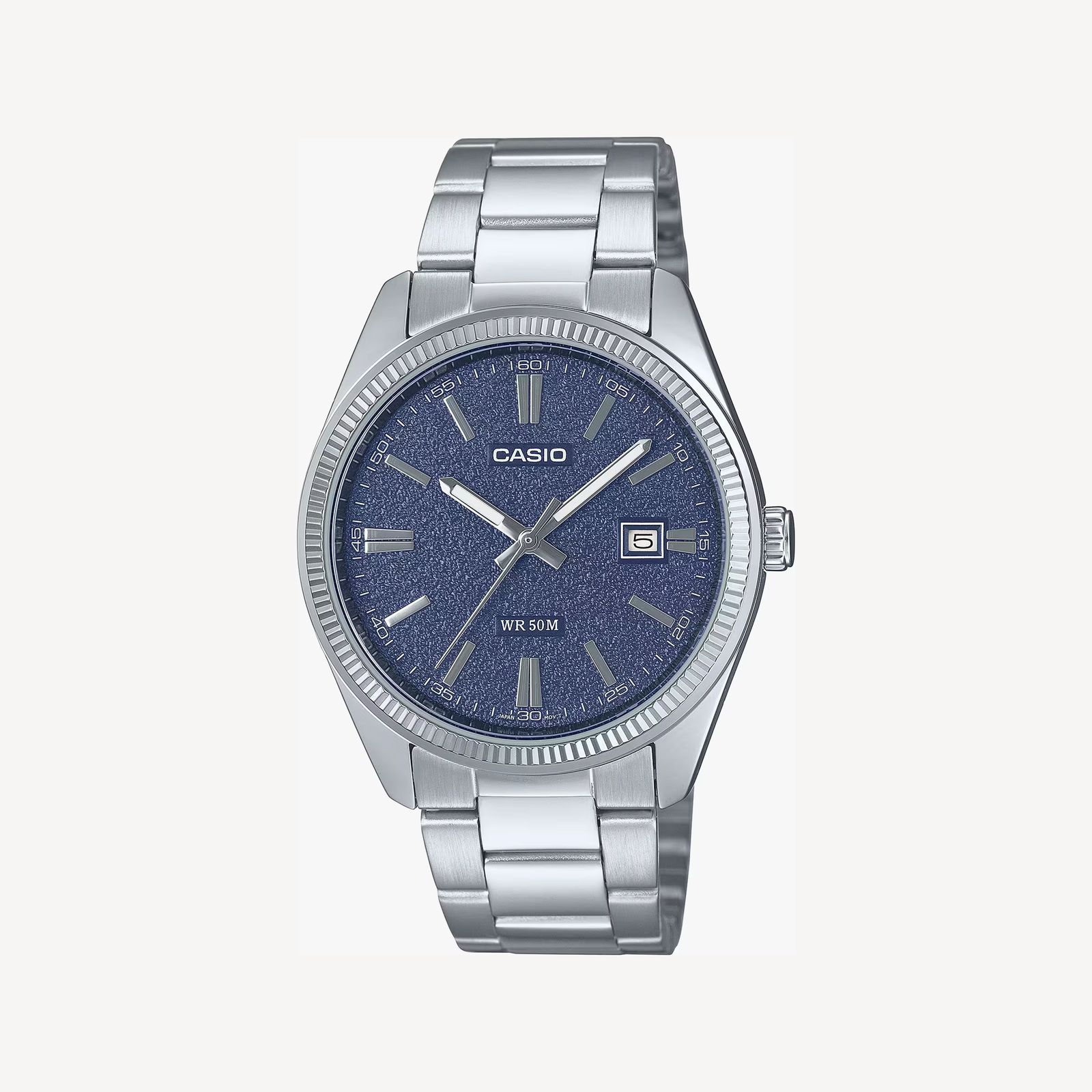 Casio MTP-1302DA-2A1VDF Men's Analog Watch with Blue Dial and Stainless Steel Band