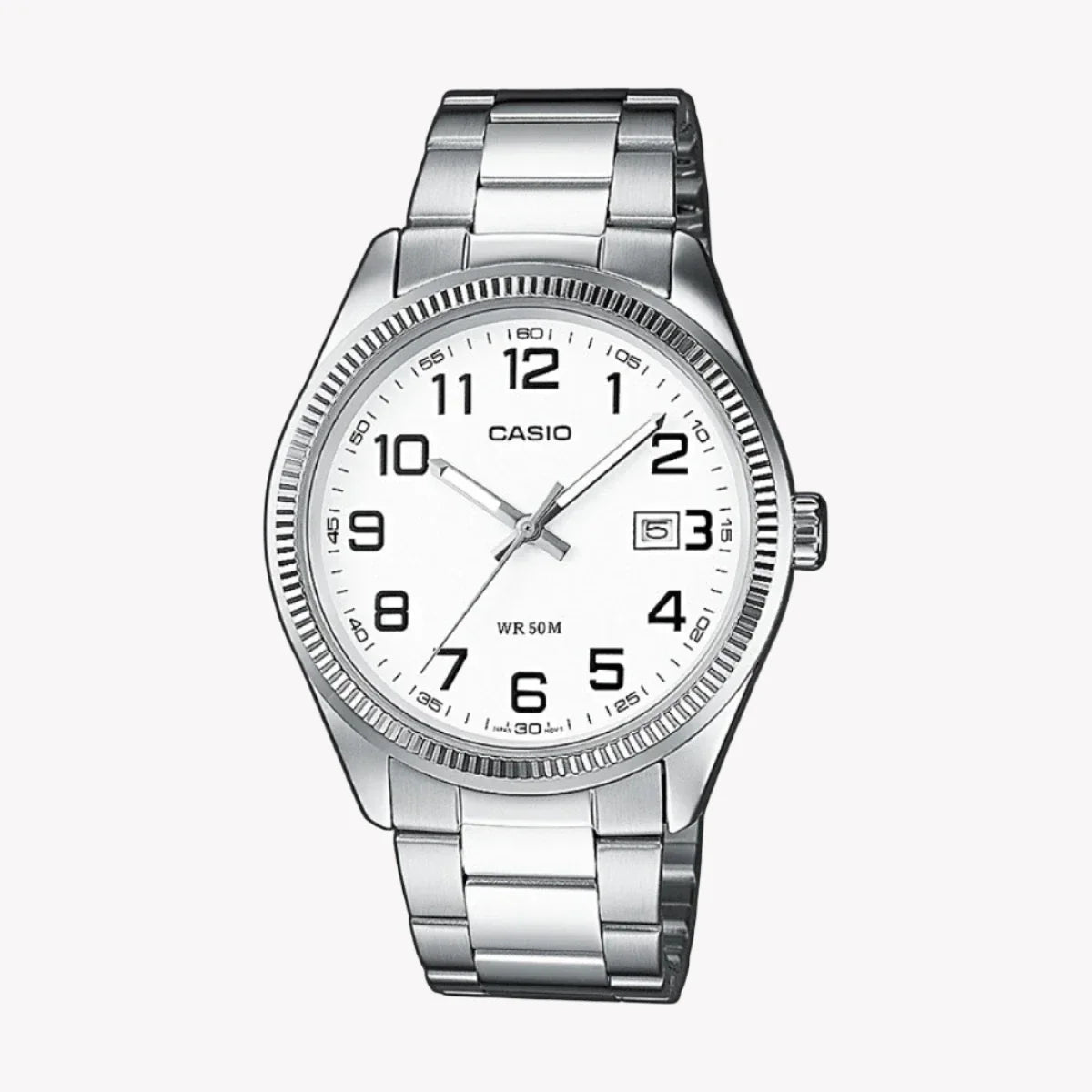 Casio Men's Stainless Steel Watch, White Dial | Mtp-1302pd-7bvef by i-watch