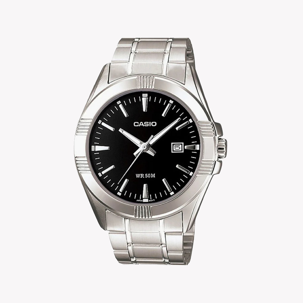 Casio MTP-1308D-1AVDF Silver Stainless Steel Strap Watch for Men