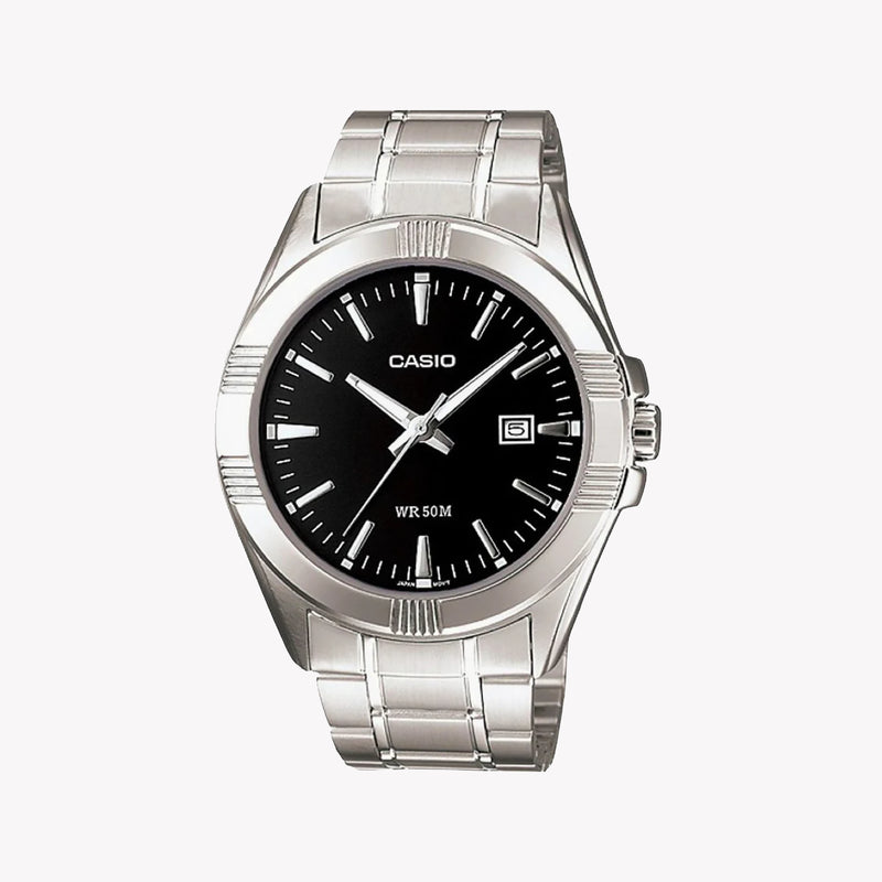 Casio MTP-1308D-1AVDF Silver Stainless Steel Strap Watch for Men