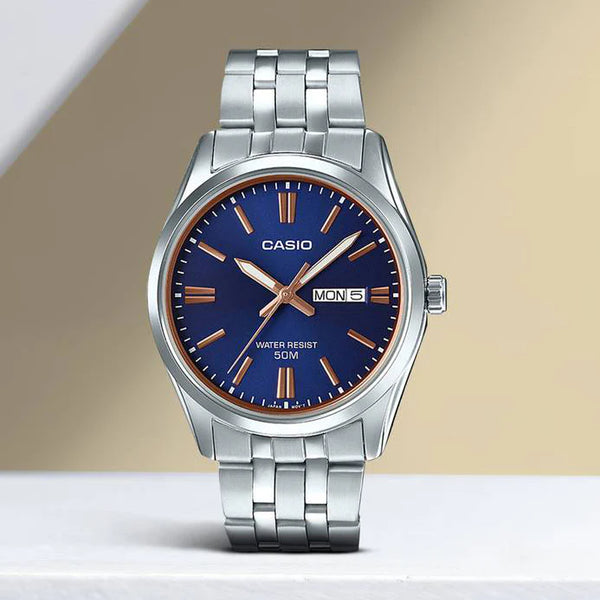 Casio Mtp-1335d-2a2vdf Adventure-Ready - Stylish Sporty Men's Watch With Blue Dial & Stainless Steel Band by i-watch