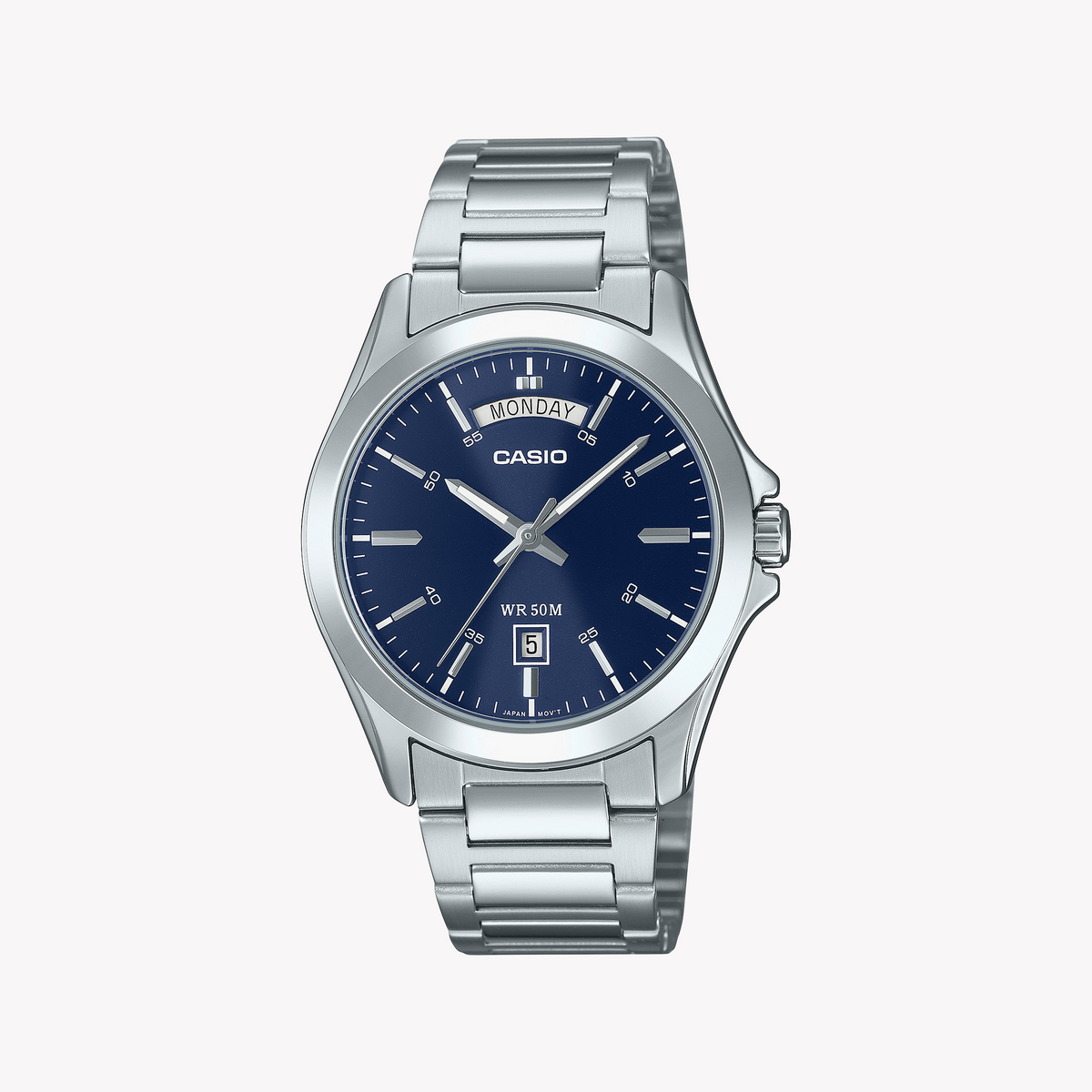 CASIO Men's Stainless Steel Blue Dial Watch | MTP-1370D-2A2VDF