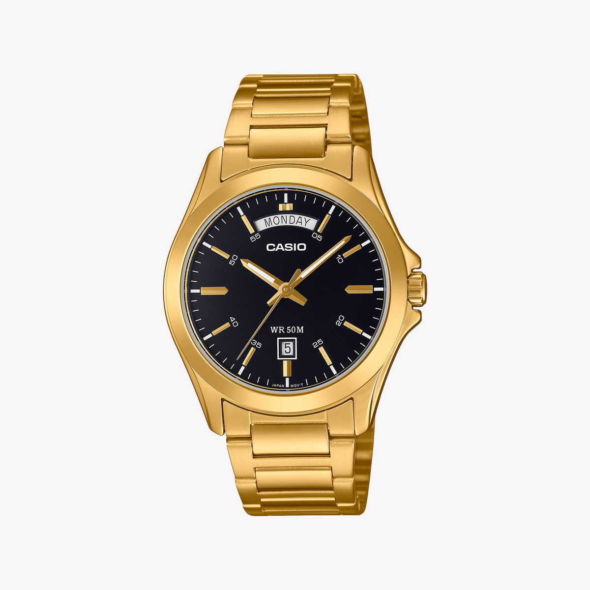 CASIO Men's Stainless Steel Gold Watch | MTP-1370G-1AVDF