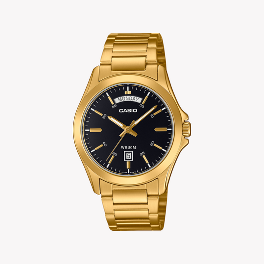 CASIO Men's Stainless Steel Gold Watch | MTP-1370G-1AVDF