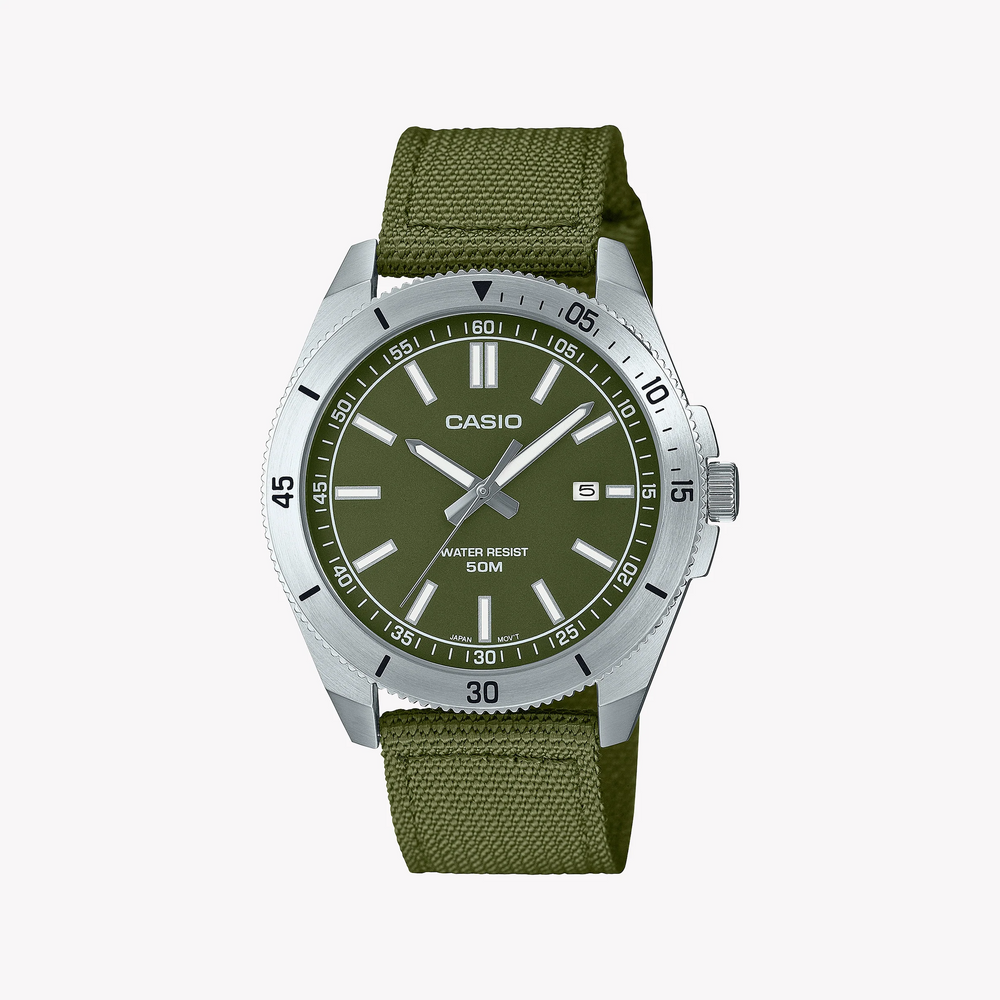 Casio Men's Stainless Steel/Green Watch | Mtp-B155c-3evdf by i-watch