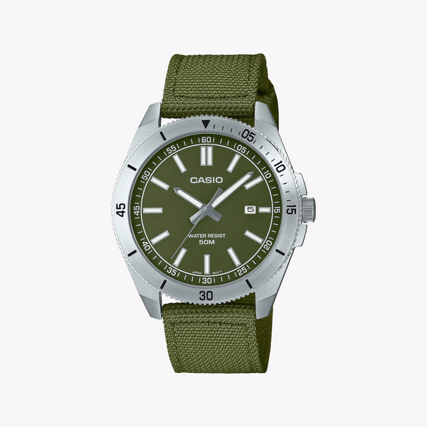Casio Men's Stainless Steel/Green Watch | Mtp-B155c-3evdf by i-watch
