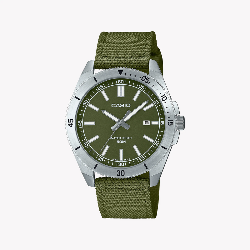Casio Men's Stainless Steel/Green Watch | Mtp-B155c-3evdf by i-watch