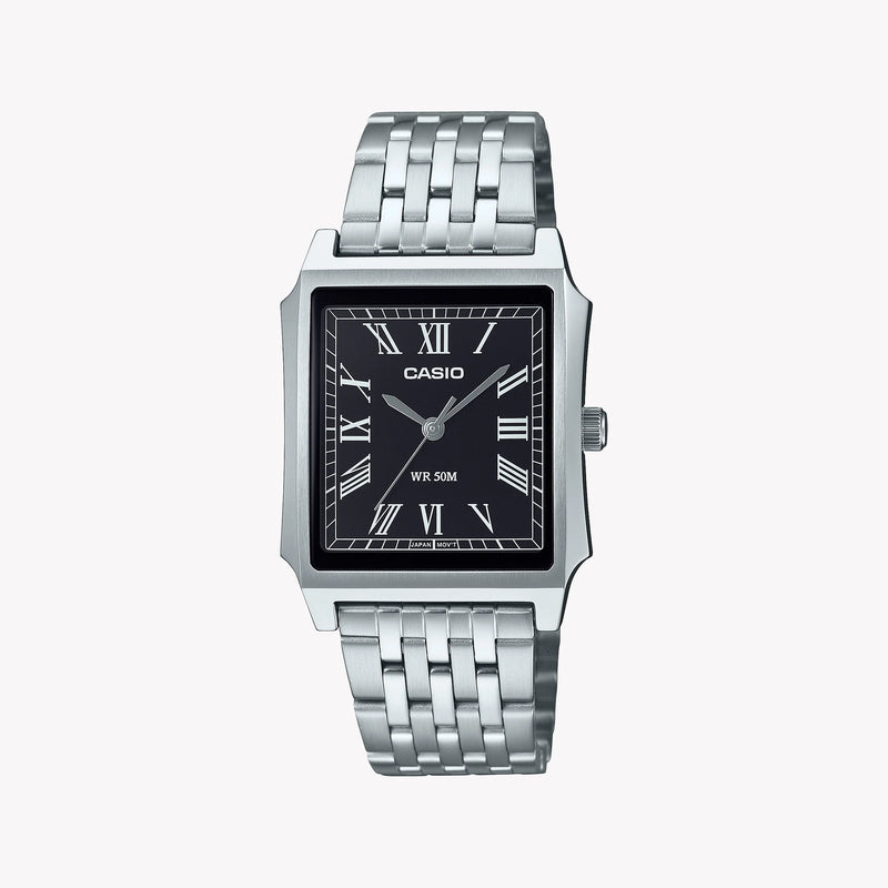 CASIO Men's Stainless Steel Black Dial Watch | MTP-B190D-1BVEF by i-watch