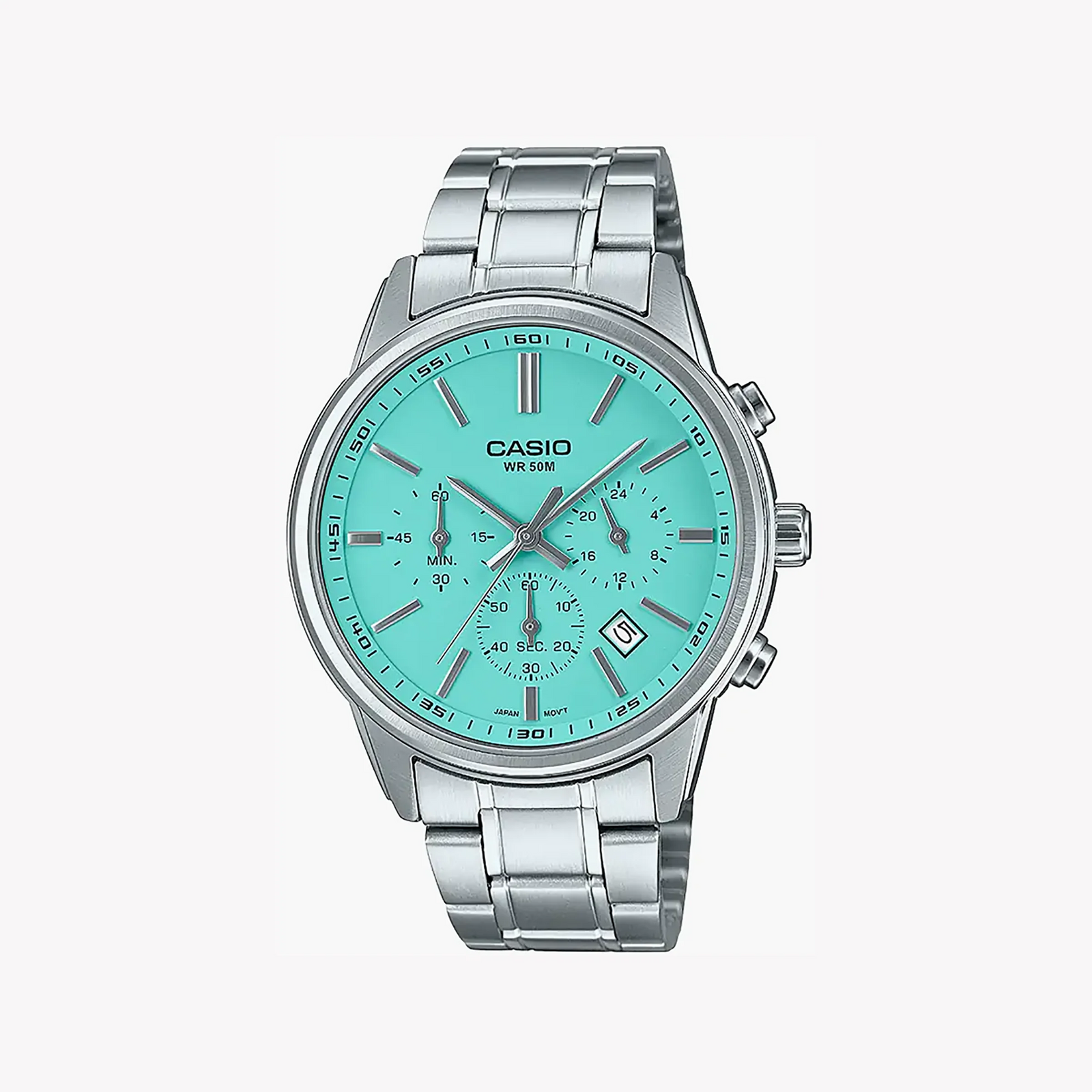 Casio Men's Stainless Steel, Silver/Blue | Mtp-E515d-2a2vdf by i-watch