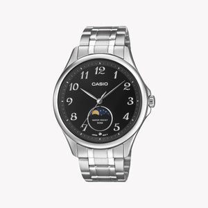 CASIO Men's Stainless Steel Black Dial Watch | MTP-M110D-1AVER by i-watch
