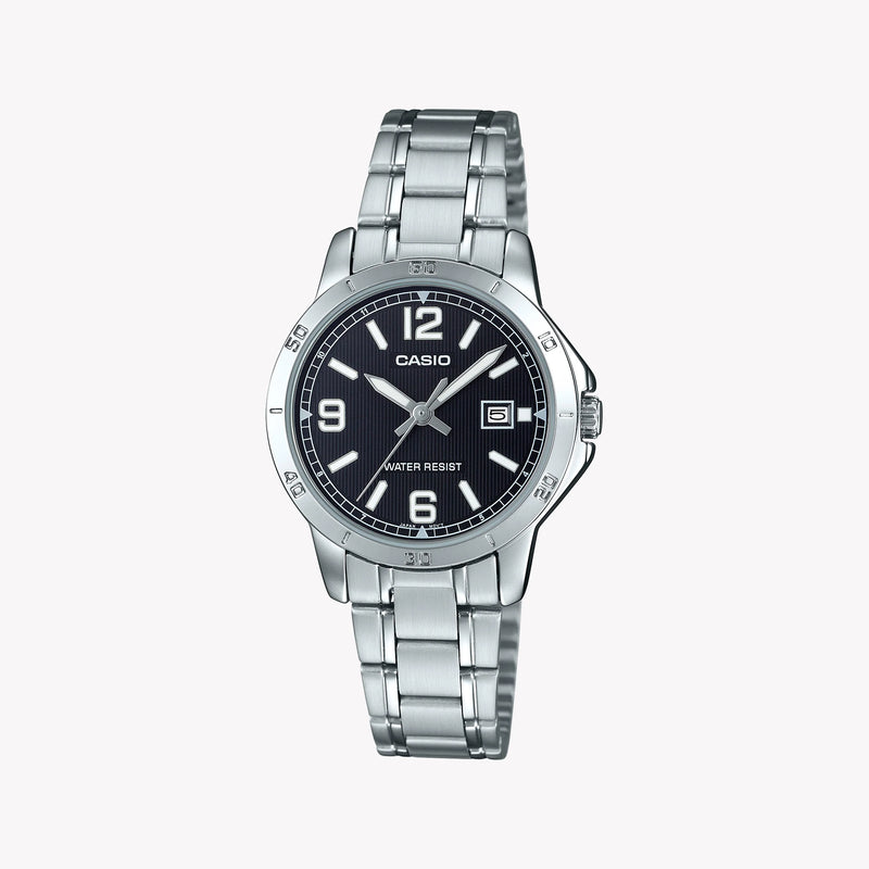 Casio Men's Stainless Steel, Black Dial | Mtp-V004d-1b2udf by i-watch