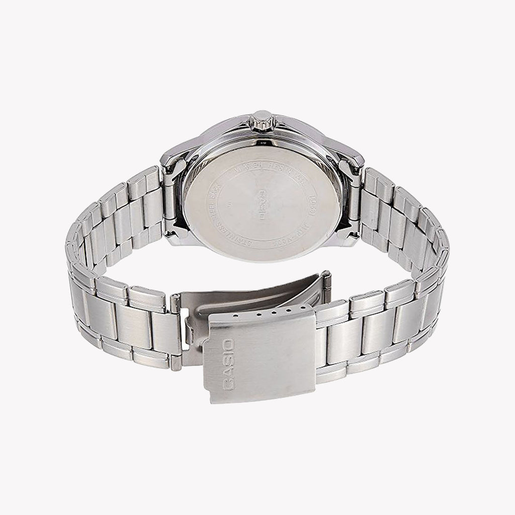 CASIO MTP-V004D-1B2UDF ELEGANT SPORT - MONTRE ÉLÉGANTE POUR HOMMES EN ACIER INOXYDABLE avec un cadran noir élégant et une précision fiable