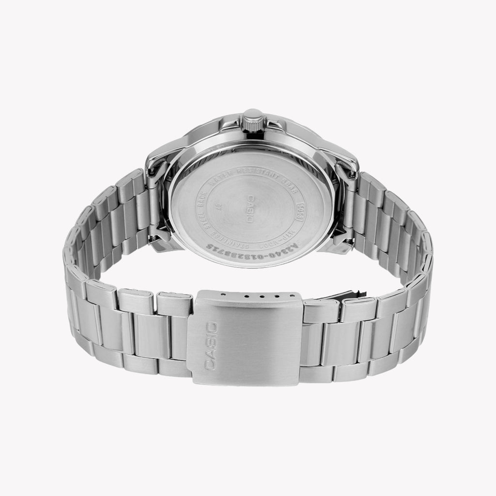 كاسيو MTP-VD01D-9EVUDF - ساعة رياضية أنيقة بمينا أصفر وسوار من الفولاذ المقاوم للصدأ