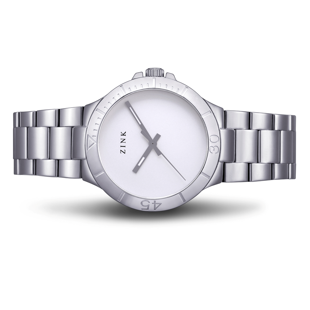 Zink Women's Watch With Silver Stainless Steel Case And Silver Stainless Steel Band by i-watch