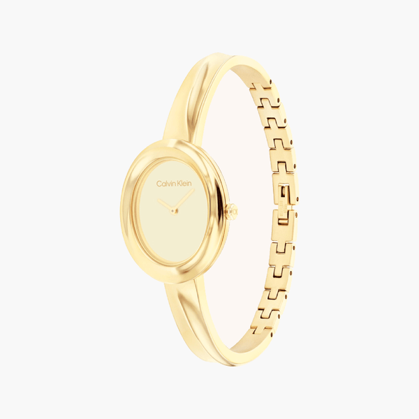 Ck Calvin Klein Women's Gold Stainless Steel Watch | K3m53121 by i-watch