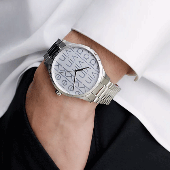 Calvin Klein Men's Silver Stainless Steel Watch, Silver Dial | Mod. 25200342 by i-watch