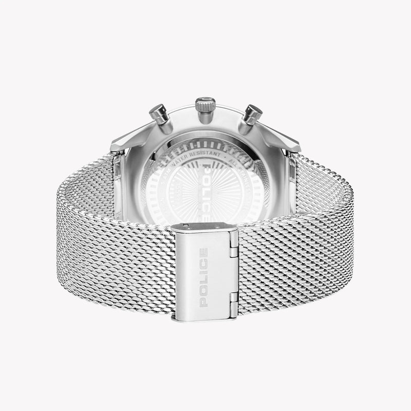 POLICE Men's Watch, Stainless Steel/Silver, Blue Dial | P15599JS03MMM by i-watch