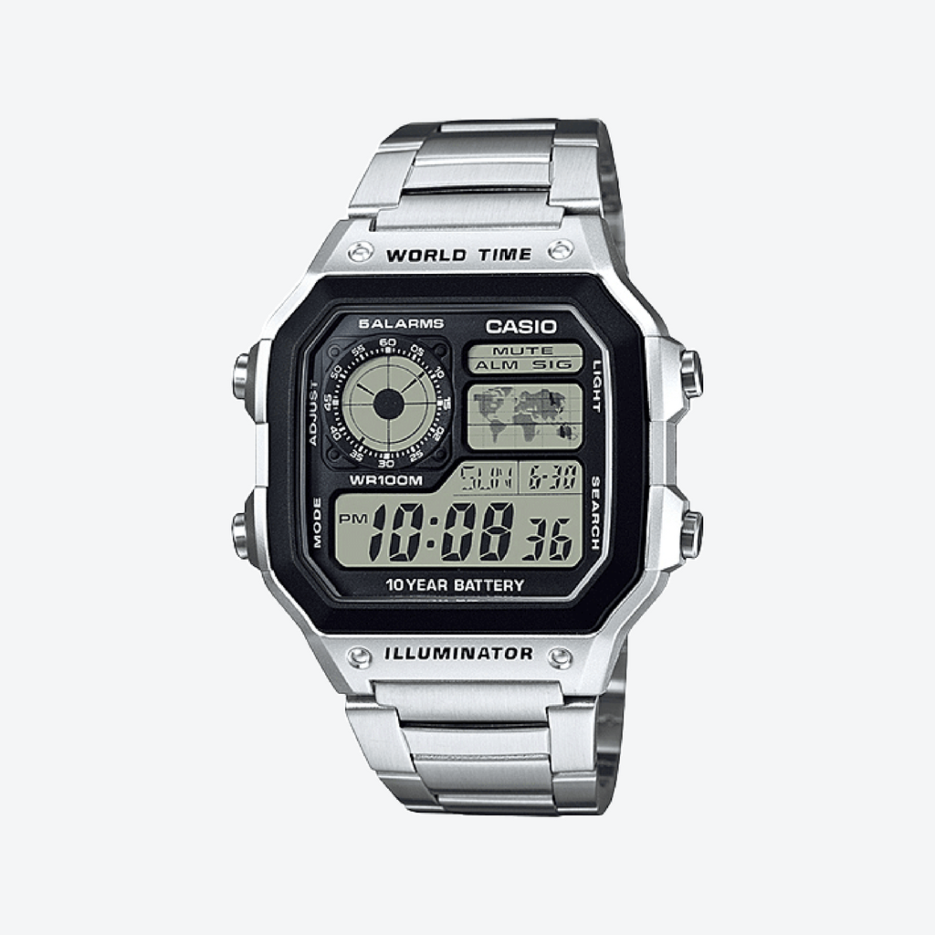 CASIO AE-1200WHD-1AV DIGITAL DYNAMO - SPORTY STAINLESS STEEL MEN'S WATCH-i-Watch-5