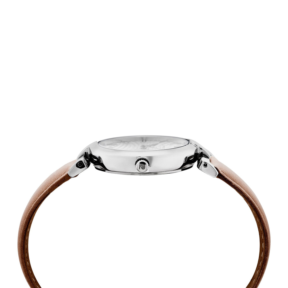 Pierre Cardin Women's Watch With Silver Stainless Steel Case And Rose Leather Band by i-watch